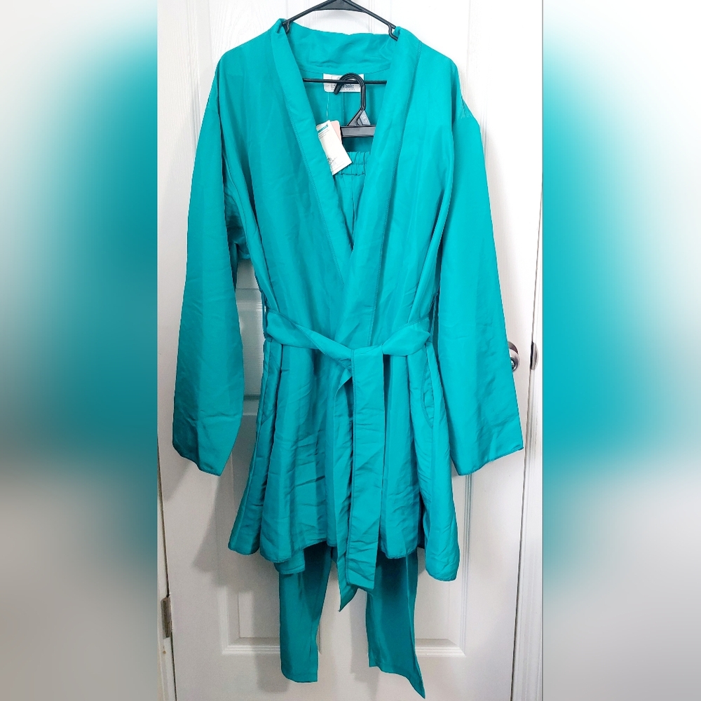 BNWT🎁 Vintage Maralyce Ferree Irridescent Wrap Jacket & Pant Set
